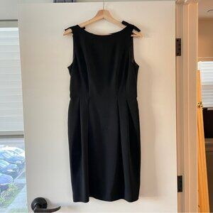 Ann Taylor black knee length dress with bows